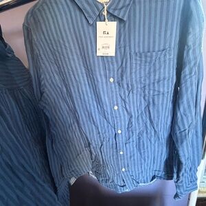 Blue Striped Men's Shirt